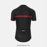 Hommes maillot chrono sport bande classique noire/rouge 242248724 Giro - Image 2
