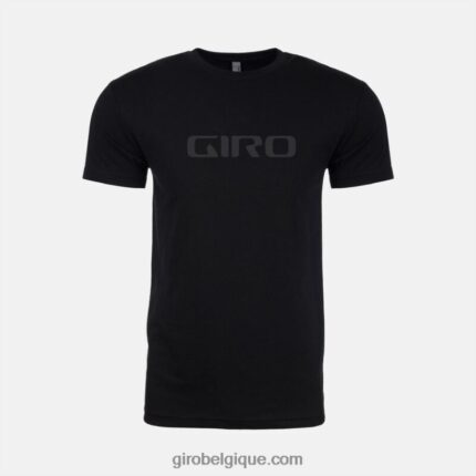 Hommes t-shirt technique - manches courtes logo - noir/gris foncé 2422481041 Giro