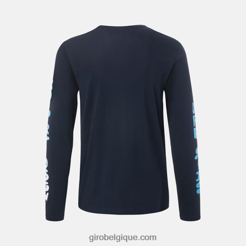 Hommes t-shirt technique - manches longues ews bleu nuit 242248260 Giro - Image 2