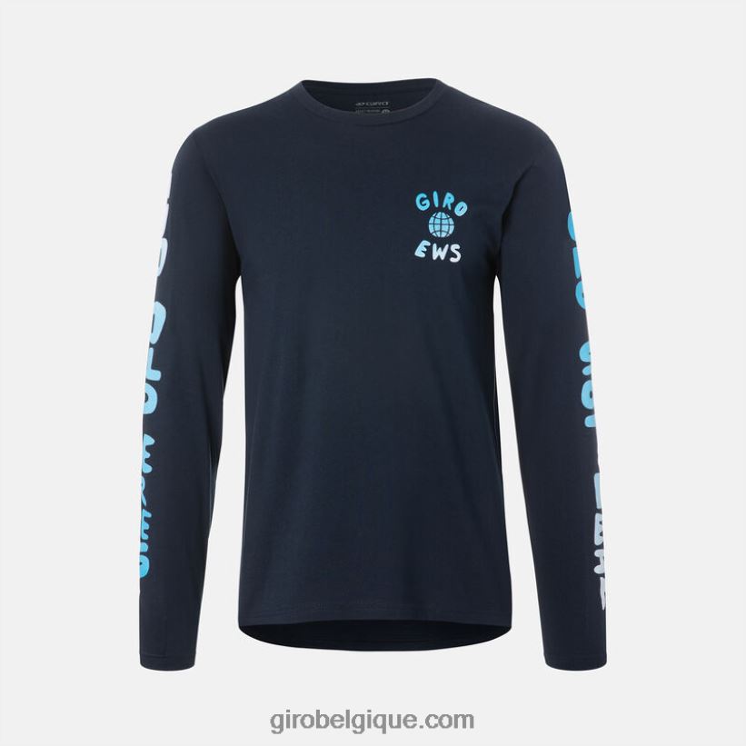 hommes_t_shirt_technique_manches_longues_ews_bleu_nuit_242248260_giro.jpg Hommes t-shirt technique - manches longues ews bleu nuit 242248260 Giro - Image 1