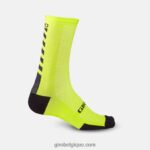 unisexe chaussette en laine mérinos hrc+ citron vert vif/noir 242248911 Giro