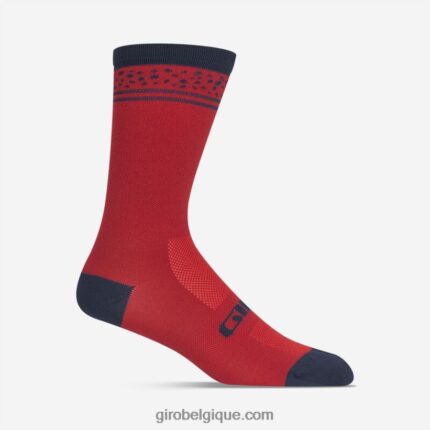 unisexe chaussette taille haute comp racer lignes rouges foncées 242248792 Giro