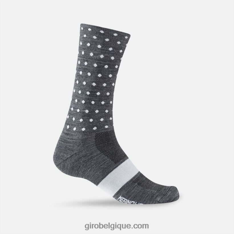 unisexe chaussettes saisonnières en laine mérinos anthracite/points blancs 242248902 Giro - Image 1